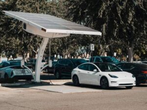 Topographic survey for grading and drainage planning at an EV charging plaza in St Petersburg Florida